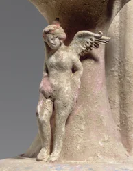 Részlet a Canosan polychrome pottery oinochoe-ból, Puglia, c. Kr.e. 3. század eleje (kerámia)