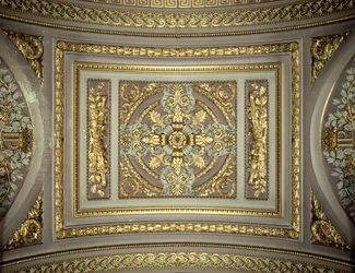 Részlet egy kupoláról, Galerie des Batailles Csaták Galériája, Chateau de Versailles, Franciaország