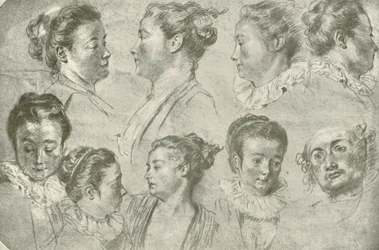Rajz három krétával, 18. század eleje, 1908.