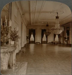 Keleti szoba, ahol fogadásokat tartanak, Fehér Ház, Washington D.C., 1900