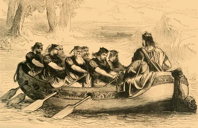 A Csendes-óceáni Edgart nyolc mellékherceg evezte le a Dee folyón, 1890.