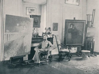 Edmond Francois Aman-Jean 1858-1936. francia szimbolista festő, 1898
