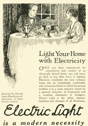 Az elektromos világítás modern szükséglet, 1920.