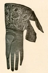 Hímzett kesztyű, XVII. század, 1937.
