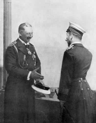 II. Welhelm német császár köszönti II. Miklós orosz cárt az első világháború előtt