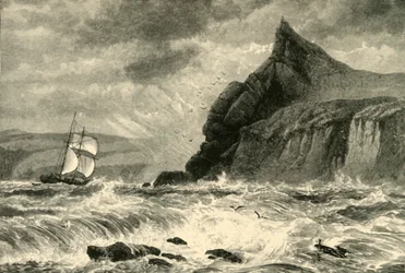 Fowey kikötő bejárata, 1898.