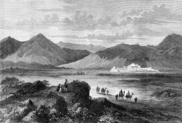 A Khyber-hágó és a Jamrood-erőd bejárata, Afganisztán, 1878