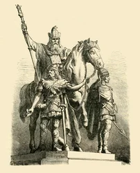 Nagy Károly lovas szobra, Párizs, 1890.