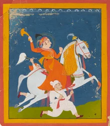 Mewari Maharana Bhim Singh lovas portréja, 1785