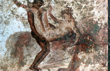 Erotikus falfestmény, Pompeii, Olaszország