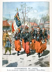 Események Kínában, francia csapatok távozása Tien-Tsinből, 1901
