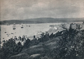 Exmouth – A tengerpartot és a szemközti partot bemutató nézet, 1895