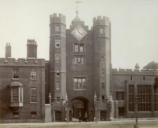 A Szent Jakab-palota külseje, London, 1887.