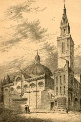 St. Stephens külseje, Walbrook, 1700-ban, 1897-ben.