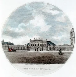 A Bank of England homlokzata, Threadneedle Street, London, 1796