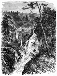 Sainte Anne vízesése, Quebec alatt, 19. század