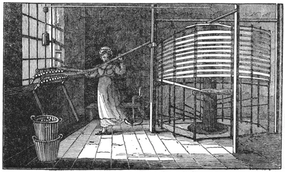 Női selyemmunkás, Spitalfields, London, 1833