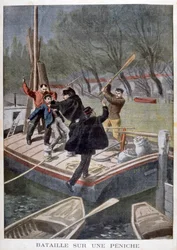 Harc egy bárkán, 1902