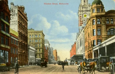 Flinders Street, Melbourne, Victoria, Ausztrália, 1900-as évek
