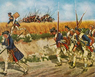 Frigyes csapatok erőltetett menete Mährenből Küstrinbe, 1758, 1936.