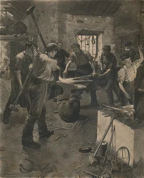 A horgony kovácsolása, 1892.