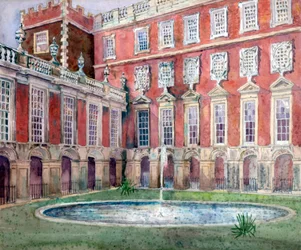 Szökőkút a Hampton Court Palace-ban