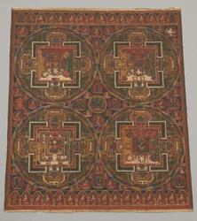 A Guhyasamaja ciklus négy mandala, 16. század.