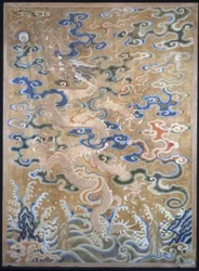 Fragment For a Curtain, Kína, Qing-dinasztia 1644-1911, 16751725.