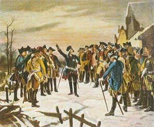 Nagy Frigyes beszédet mond...a Leuthen-i csata előestéjén, 1757. december 5-én, 1936.
