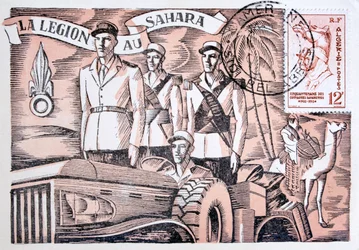 Francia Idegenlégiós képeslap, 1952