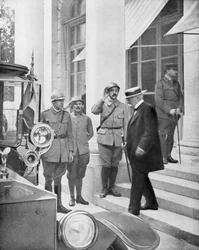 Georges Clemenceau francia miniszterelnök Versailles-ban, 1918. június 3-án