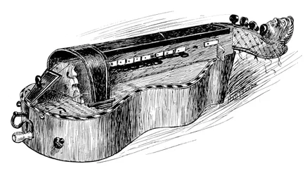 Francia hurdy-gurdy vagy vielle, c1750, 1901