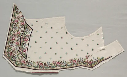 Mellény elülső fele, 1700-as évek vége.