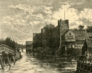 A Newark-kastély előtt, 1898.