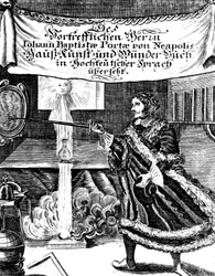 Johannes Baptista della Porta Magia Naturalis frontképe, 1715