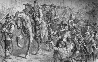 Dalzell tábornok belép Edinburghba, 1666. július, 1880