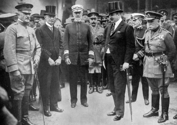 Pershing tábornok megérkezik Liverpoolba, 1917. június 8-án, 1920 körül