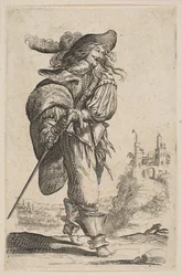 Kardot tartó úriember, 1629.