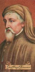 Geoffrey Chaucer, egy sor cigarettakártyából, 1935