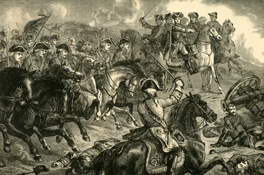 II. György, a dettingeni csatában, 1743. június 27-én, 1890.