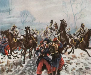 Német cuirassiers Poupryban, 1870. december 2., 1936.