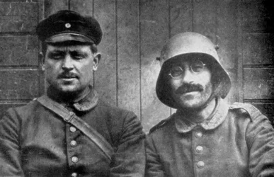 A kanadai erők által elejtett német foglyok, Vimy, Franciaország, Első világháború, 1917