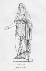 Giunone Junon fátyolos, c1850