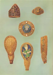 Arany ékszerek, főleg a kilencedik századból, 1935.