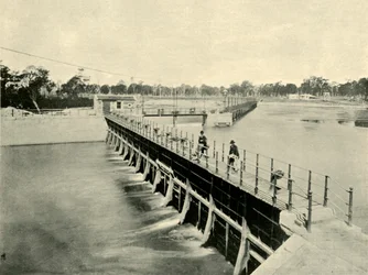 Goulburn-gát, Wahring, 1901.