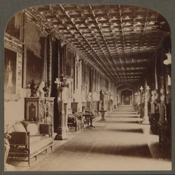 Grand Corridor, Windsor Castle, Anglia, 1910.