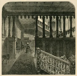 Grand Staircase, Holland House, 1876.