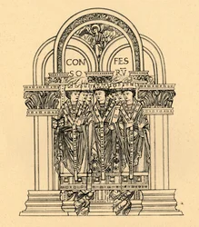 Nagy Gergely, Szent Benedek és Szent Cuthbert, 1908