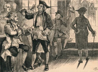 Csoport a Hardhams Tobacco Shopban, 1880.
