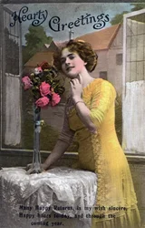 Szívélyes üdvözlet, születésnapi üdvözlőlap, 1918